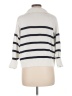 Old Navy 100% Cotton Stripes White Pullover Sweater Size Med Petite - photo 2