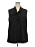 Kasper 100% Polyester Black Sleeveless Blouse Size 2X - photo 1