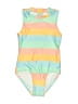 Art Class Stripes Yellow One Piece Swimsuit Size S (kids) - photo 1