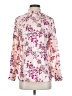 J.Crew Collection 100% Silk Floral Pink Long Sleeve Silk Top Size 0 - photo 1