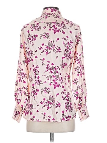 J.Crew Collection Long Sleeve Silk Top (view 2)
