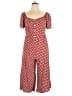 Luxology 100% Rayon Hearts Red Jumpsuit Size XL - photo 1