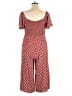 Luxology 100% Rayon Hearts Red Jumpsuit Size XL - photo 2