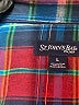 St. John's Bay 100% Cotton Plaid Blue Short Sleeve Button-Down Shirt Size L - photo 7