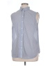 H&M Blue Sleeveless Button-Down Shirt Size 14 - photo 1