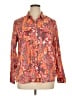 Gap Outlet Floral Orange Long Sleeve Button-Down Shirt Size XL - photo 1