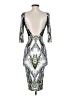 ASOS Graphic Silver Cocktail Dress Size 0 - photo 2