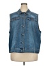 Westbound Blue Denim Vest Size 3X - photo 1