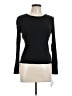 Classiques Entier 100% Silk Black Long Sleeve Silk Top Size L - photo 1