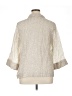 JM Collection Metallic Silver 3/4 Sleeve Blouse Size XL - photo 2