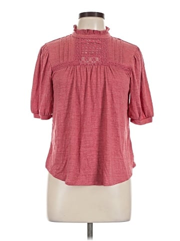 Cable & Gauge Short Sleeve Blouse (view 1)