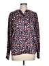 Pierre Cardin 100% Polyester Print Black Long Sleeve Blouse Size 10 - photo 1