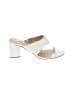 Veronica Beard 100% Leather White Sandals Size 8 1/2 - photo 1