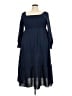 Unbranded Solid Blue Casual Dress Size 3X - photo 1