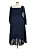 Unbranded Solid Blue Casual Dress Size 3X - photo 2