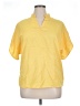 Unbranded 100% Polyester Yellow Short Sleeve Blouse Size XL - photo 1