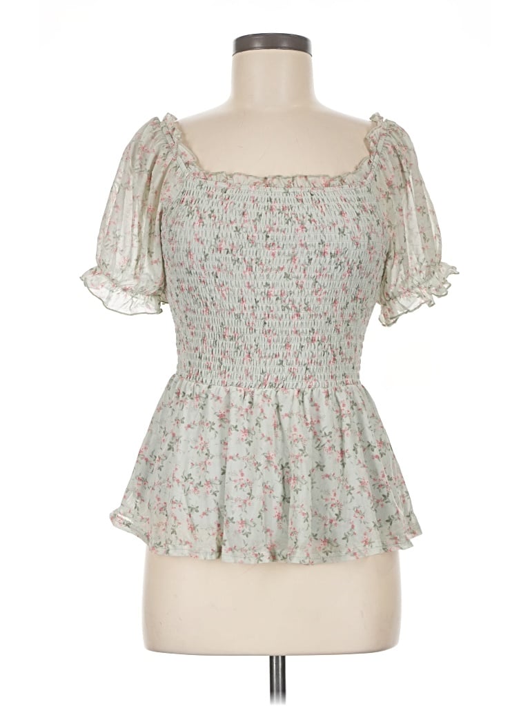 Ember Short Sleeve Blouse In Green