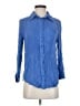 Alice + Olivia 100% Viscose Blue 3/4 Sleeve Button-Down Shirt Size S (estimated) - photo 1
