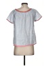 Soft Joie 100% Cotton Gray Short Sleeve Blouse Size XS - photo 2