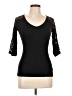 Decree Black 3/4 Sleeve Top Size L - photo 1