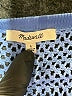 Madewell 100% Cotton Chevron-herringbone Blue Skort Size L - photo 3
