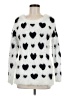 Robbi & Nikki Hearts White Pullover Sweater Size M - photo 1