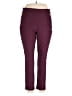 Rafaella Solid Burgundy Active Pants Size 14 - photo 1