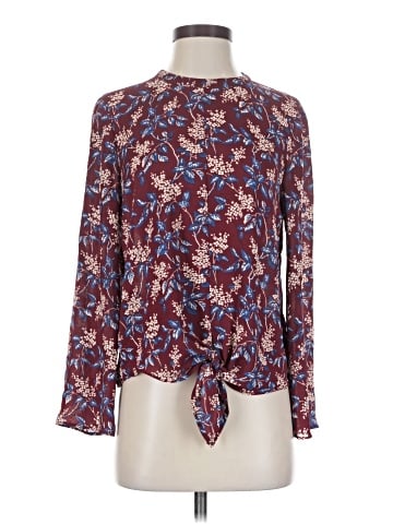 Madewell Bell-Sleeve Tie Top in Antique Flora (view 1)