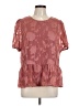 Daniel Rainn 100% Polyester Pink Short Sleeve Blouse Size L - photo 1