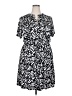 Hem & Thread Print Black Casual Dress Size 2X - photo 1