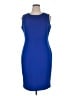 Calvin Klein Solid Blue Cocktail Dress Size 16 - photo 1