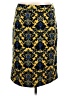 Brixon Ivy 100% Polyester Print Yellow Formal Skirt Size L - photo 1