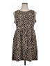 Apt. 9 Animal Print Brown Casual Dress Size XL - photo 1