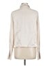 Topshop 100% Polyester Metallic Ivory Long Sleeve Blouse Size 12 - photo 2