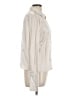 Topshop 100% Polyester Metallic Ivory Long Sleeve Blouse Size 12 - photo 4