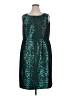 Kasper 100% Polyester Animal Print Teal Cocktail Dress Size 14 - photo 1