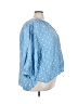 Rose + Olive Polka Dots Blue 3/4 Sleeve Button-Down Shirt Size 3X - photo 4