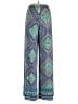 Live and Let Live Print Blue Casual Pants Size M - photo 2