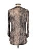 Perseption Concept Animal Print Silver Long Sleeve Blouse Size L - photo 2