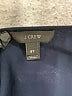 J.Crew 100% Polyester Blue Short Sleeve Blouse Size 8 (tall) - photo 4