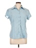 Covington Blue Short Sleeve Blouse Size L - photo 1