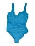 Miraclesuit Solid Blue One Piece Swimsuit Size 14 - photo 1