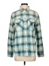 Pendleton 100% Cotton Plaid Blue Long Sleeve Button-Down Shirt Size S - photo 1