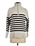 Maje Stripes Gray Turtleneck Sweater Size Lg (3) - photo 1