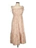 Lush 100% Rayon Tan Casual Dress Size L - photo 1