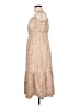 Lush 100% Rayon Tan Casual Dress Size L - photo 5