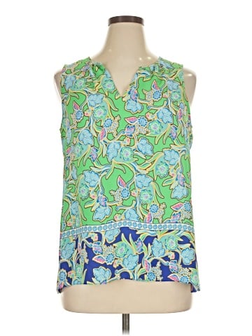 Rose + Olive Sleeveless Blouse (view 1)