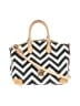 Dooney & Bourke Chevron-herringbone Black Gray Satchel One size - photo 1