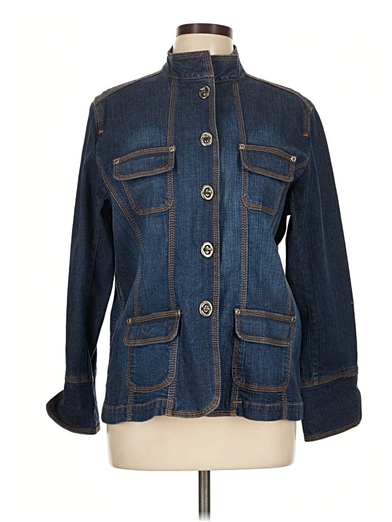 Pre-owned Chico's Denim Jacket In Blue