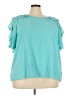 Avenue Teal Short Sleeve Blouse Size 26 - 28 Plus - photo 1